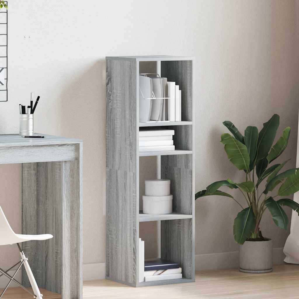 vidaXL Boekenkast 34x31x112 cm bewerkt hout grijs sonoma eikenkleurig afbeelding