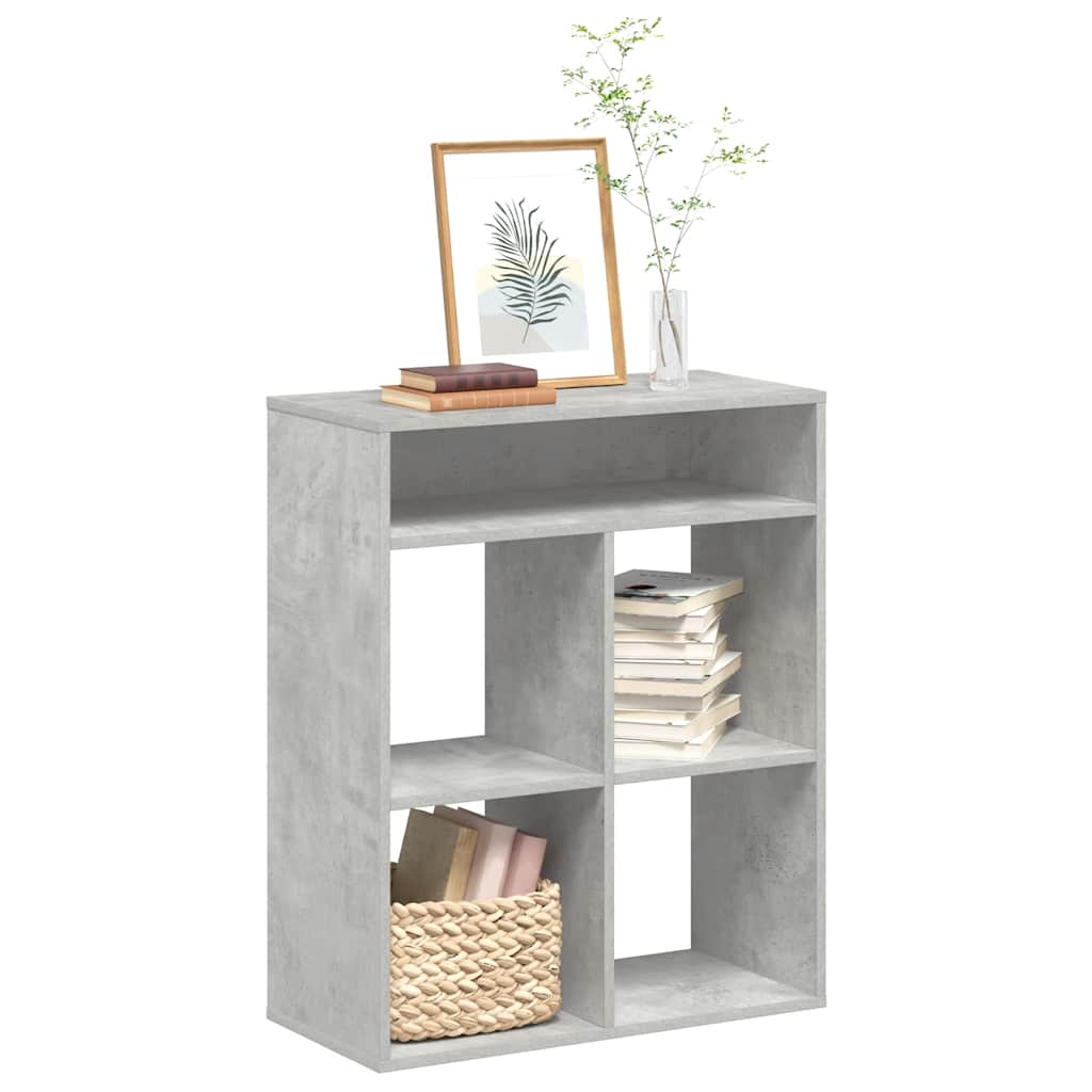 vidaXL Bücherregal Betongrau 66x31x80 cm Holzwerkstoff