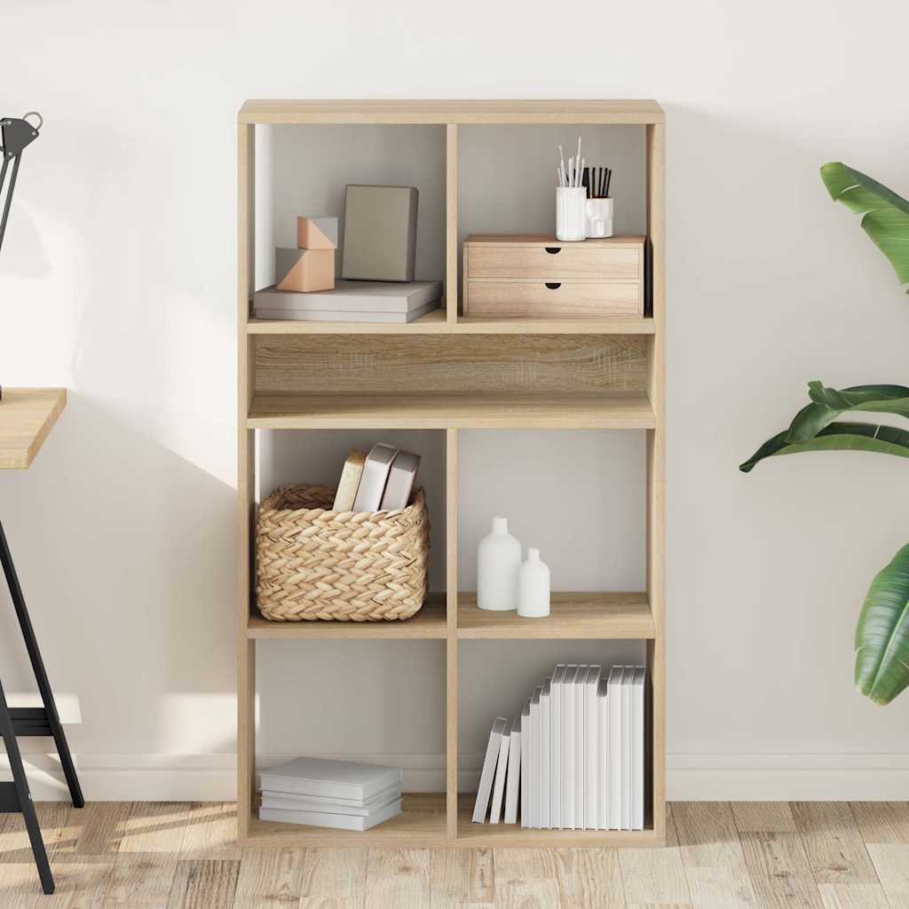 vidaXL Boekenkast 66x31x112 cm bewerkt hout sonoma eikenkleurig afbeelding