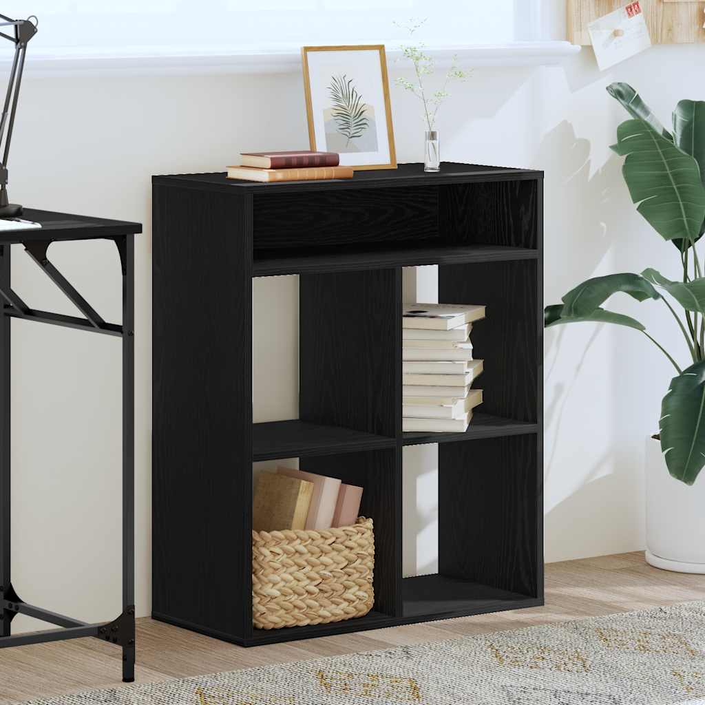 vidaXL Dulap cu cărți negru 66x31x80 cm lemn prelucrat