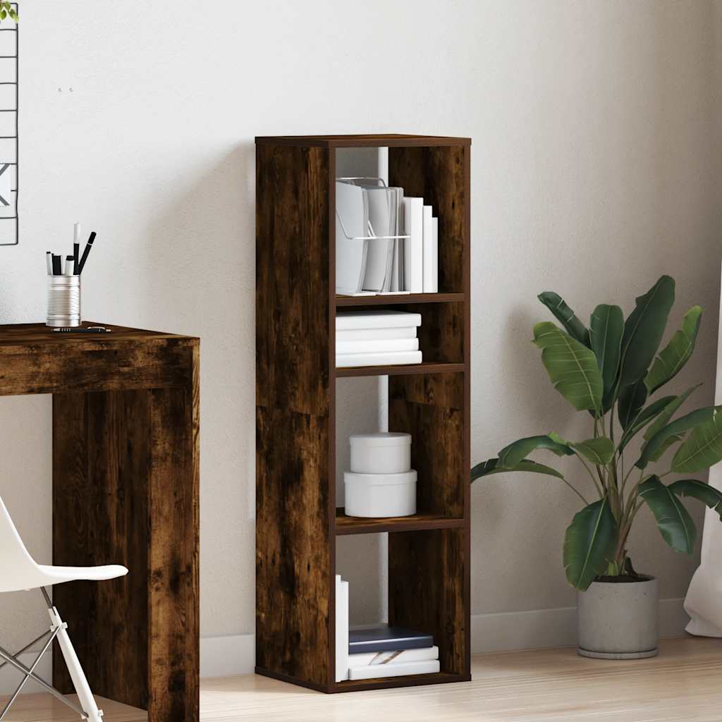 vidaXL Boekenkast 34x31x112 cm bewerkt hout gerookt eikenkleurig afbeelding