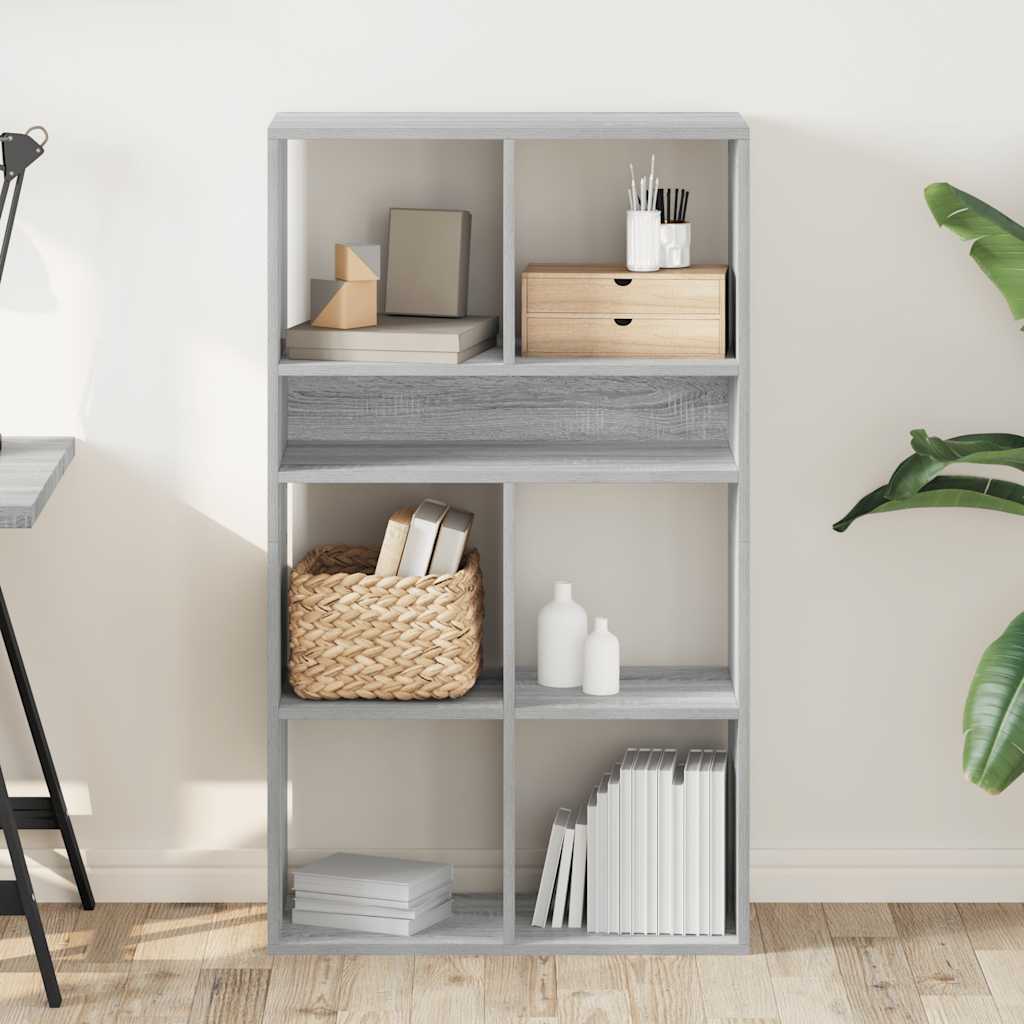 vidaXL Boekenkast 66x31x112 cm bewerkt hout grijs sonoma eikenkleurig afbeelding