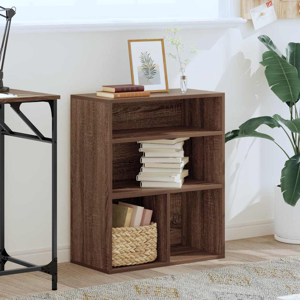 vidaXL könyvszekrény barna tölgy 60x30x71,5 cm szerelt fa