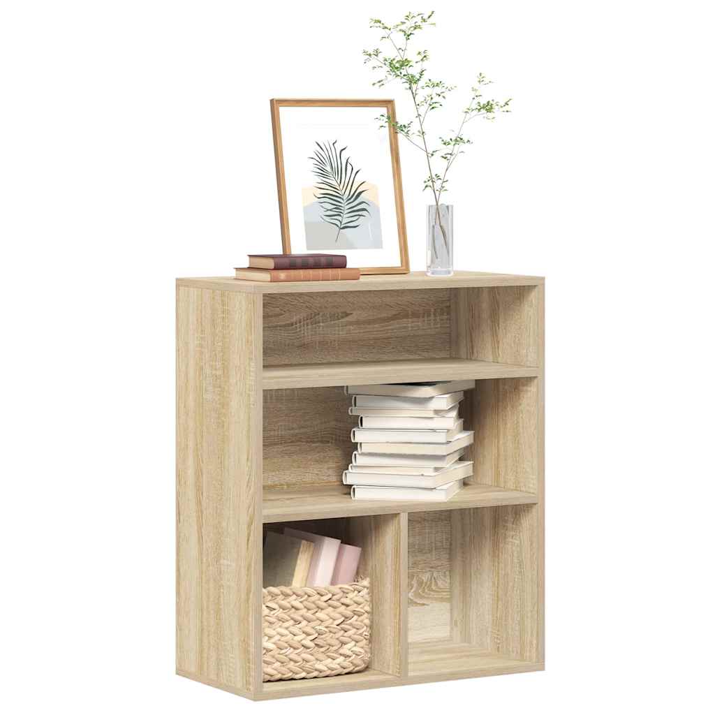 vidaXL bogreol 60x30x71,5 cm konstrueret træ sonoma-eg
