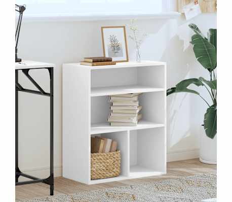 vidaXL grāmatu skapis, balts, 60x30x71,5 cm, inženierijas koks