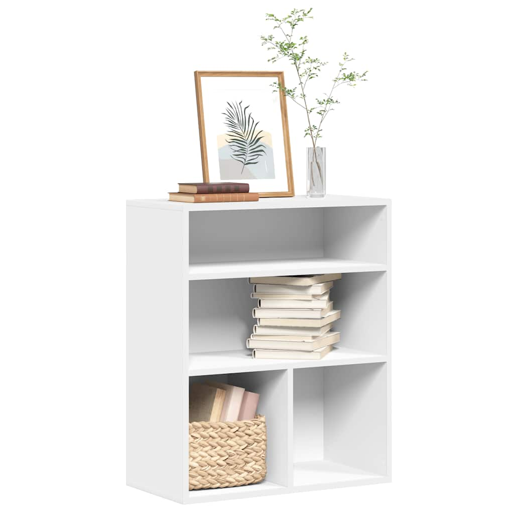 vidaXL Bücherregal Weiß 60x30x71,5 cm Holzwerkstoff