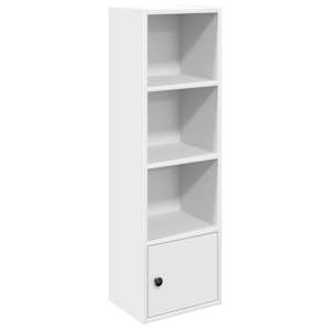 vidaXL raamatualus, valge, 31x24x102 cm, tehispuit