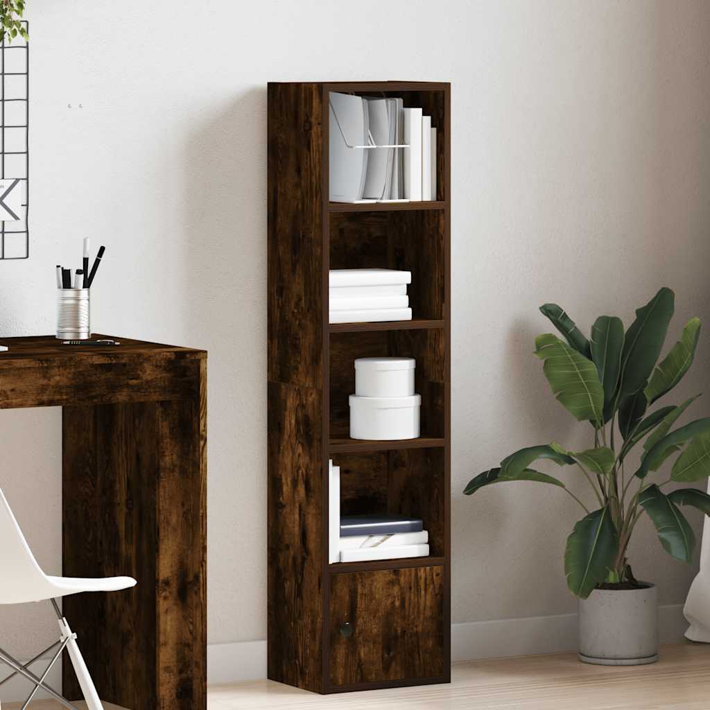 vidaXL Boekenkast 31x24x127 cm bewerkt hout gerookt eikenkleurig