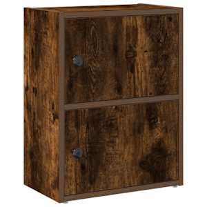 vidaXL raamatualus, suitsutatud tamm, 40x24x52 cm, tehispuit