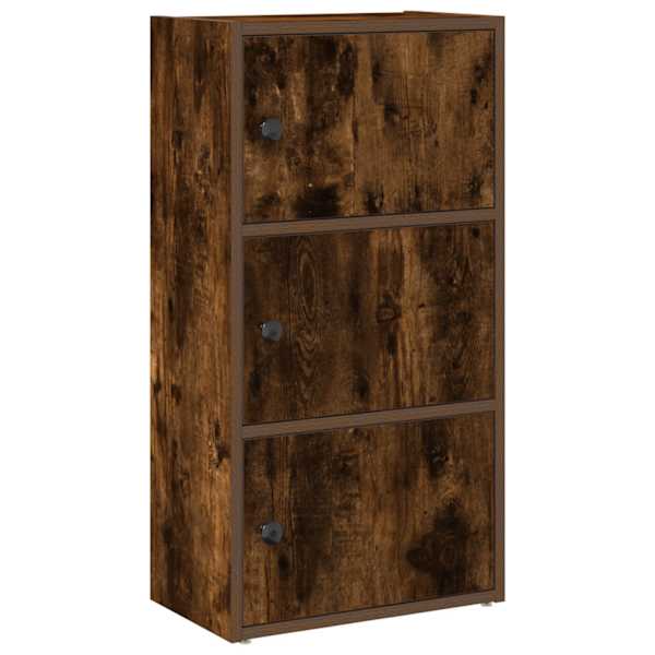 vidaXL raamatualus, suitsutatud tamm, 40x24x77 cm, tehispuit