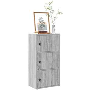 Knjižna omara siva sonoma 40x24x77 cm inženirski les