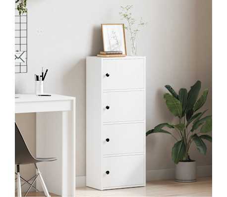 vidaXL Knjižna omara bela 40x24x102 cm inženirski les