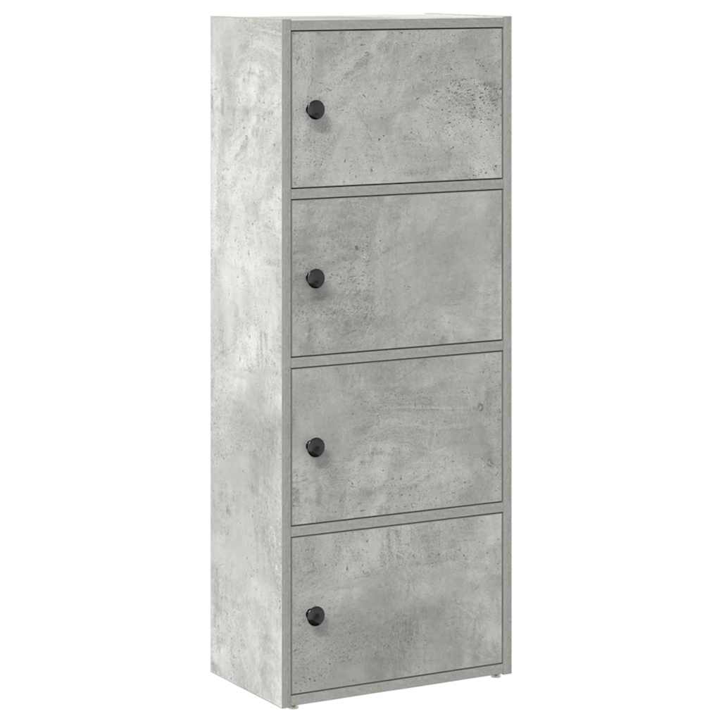 vidaXL Knihovna betonově šedá 40x24x102 cm kompozitní dřevo