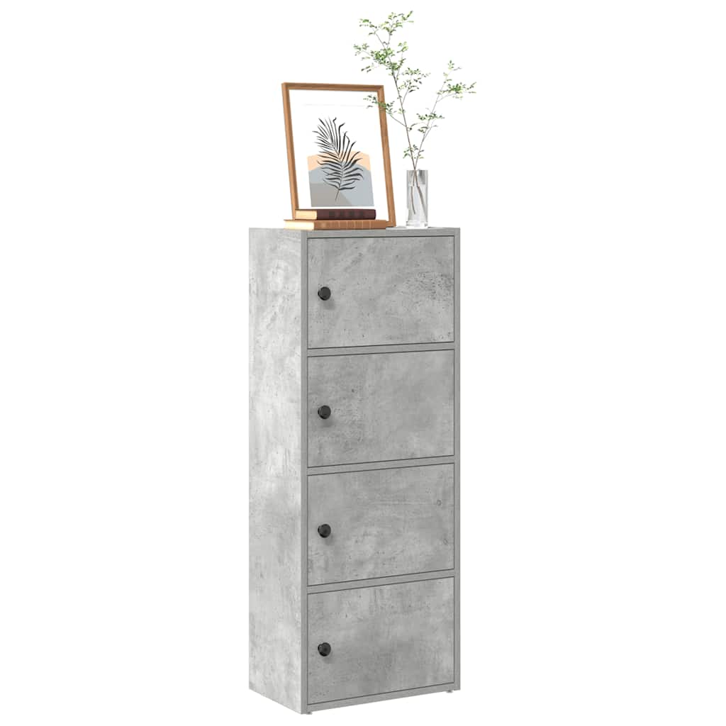 vidaXL Bibliotecă, gri beton, 40x24x102 cm, lemn prelucrat