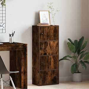 vidaXL Knygų spinta, dūminio ąžuolo, 40x24x102cm, apdirbta mediena