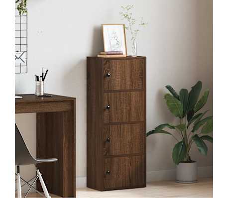 vidaXL Knygų spinta, ruda ąžuolo, 40x24x102cm, apdirbta mediena