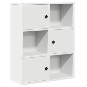 vidaXL raamatualus, valge, 60x24x76,5 cm, tehispuit