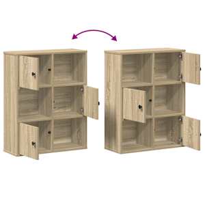 Knihovna dub sonoma 60x24x76,5 cm kompozitní dřevo - obrázek 8