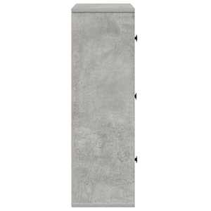 Knihovna betonově šedá 60x24x76,5 cm kompozitní dřevo - obrázek 6