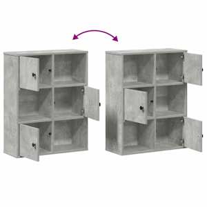Knihovna betonově šedá 60x24x76,5 cm kompozitní dřevo - obrázek 8