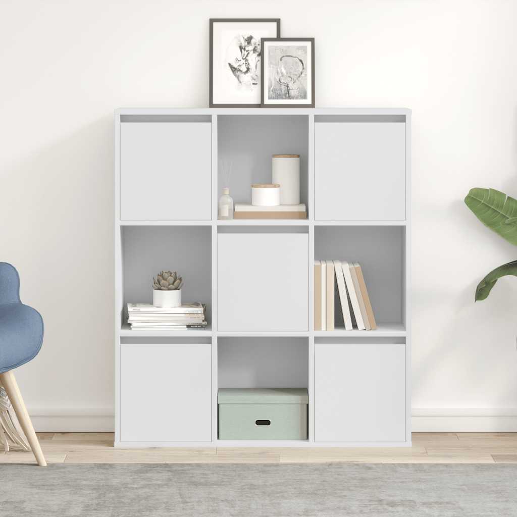 vidaXL fehér szerelt fa könyvespolc 89x24x101,5 cm