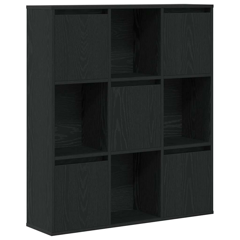 vidaXL Knihovna černý dub 89x24x101,5 cm kompozitní dřevo