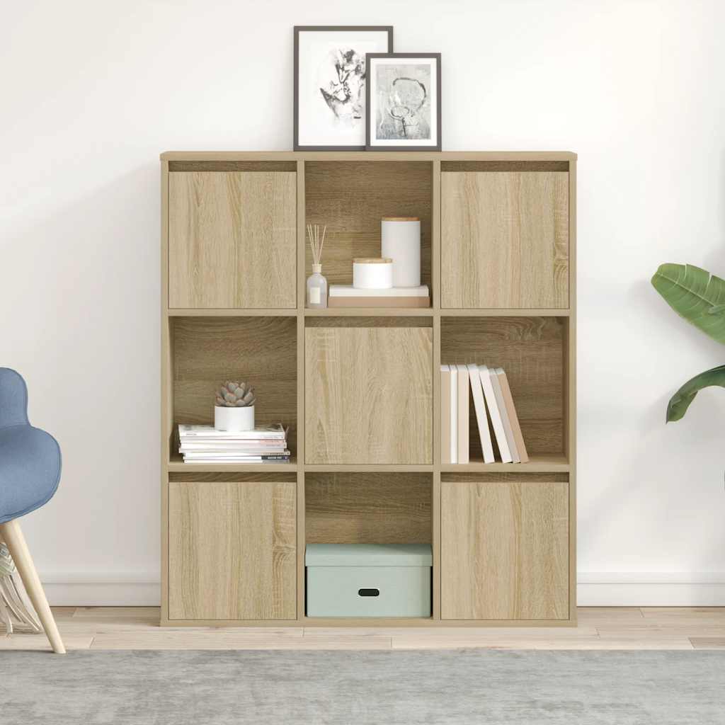 vidaXL Boekenkast 89x24x101,5 cm bewerkt hout sonoma eikenkleurig