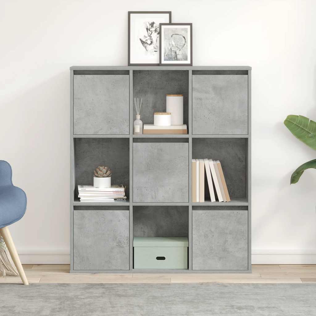 vidaXL Boekenkast 89x24x101,5 cm bewerkt hout betongrijs