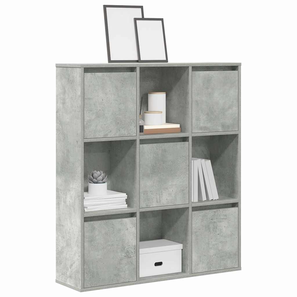 vidaXL Bibliotecă, gri beton, 89x24x101,5 cm, lemn prelucrat