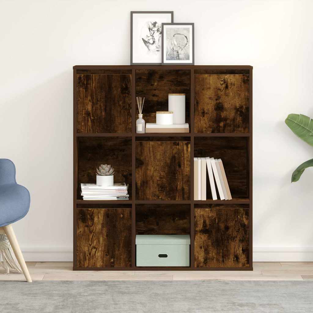 vidaXL Boekenkast 89x24x101,5 cm bewerkt hout gerookt eikenkleurig