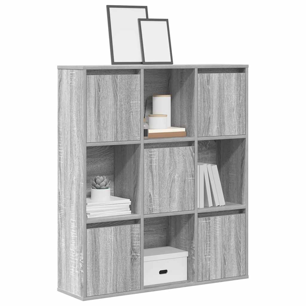 vidaXL Bücherregal Grau Sonoma 89x24x101,5 cm Holzwerkstoff