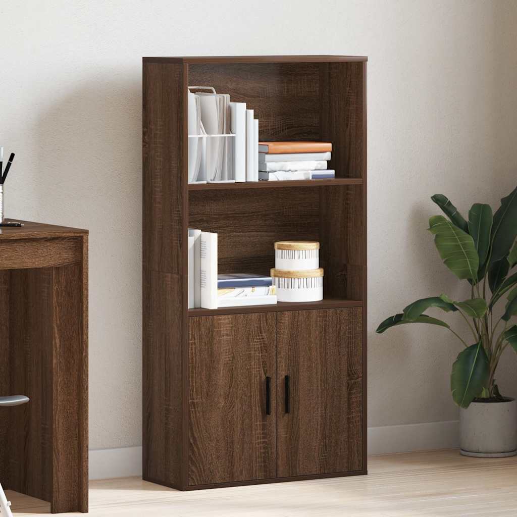 vidaXL Kirjahylly ruskea tammi 60x24x120 cm tekninen puu
