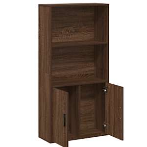 Knihovna hnědý dub 60x24x120 cm kompozitní dřevo - obrázek 7
