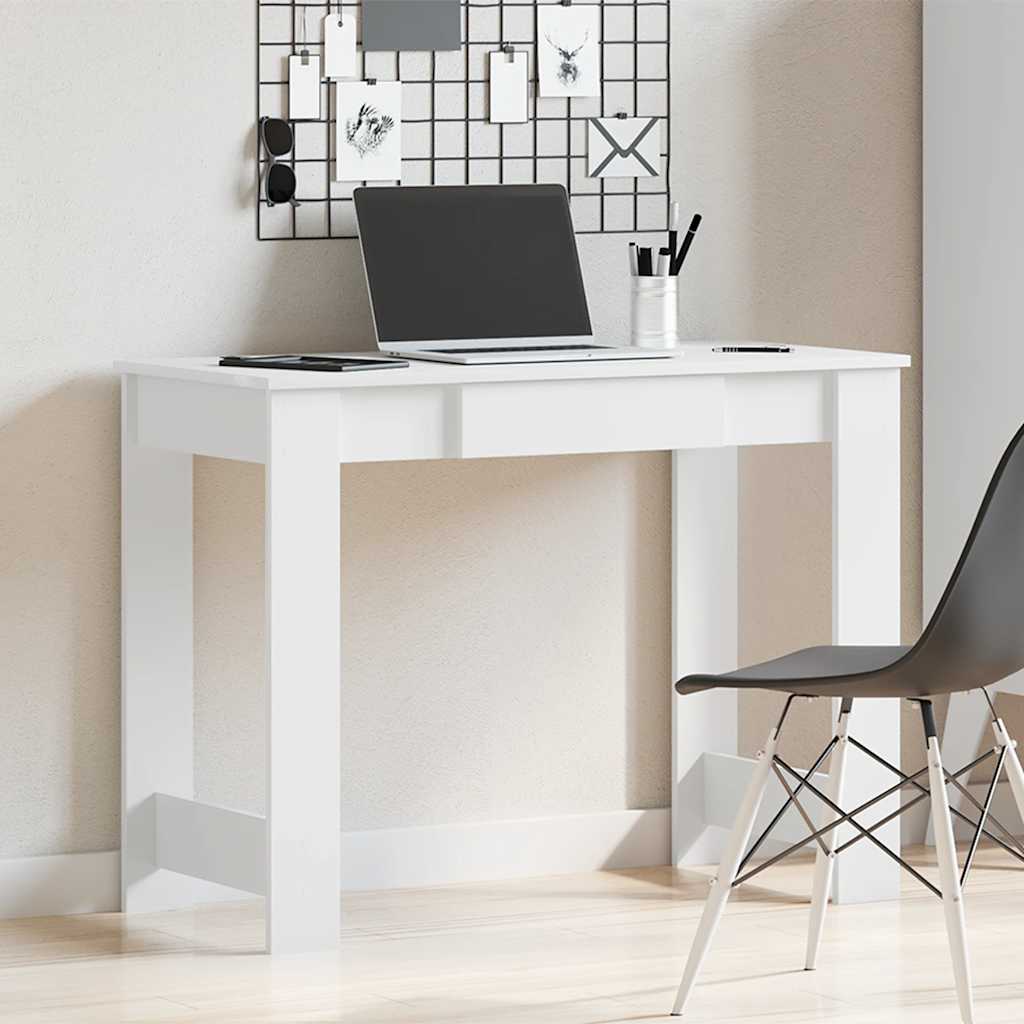 vidaXL fehér forgácslap íróasztal 100x45x75 cm