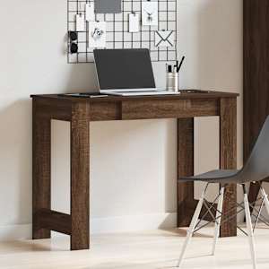 vidaXL Birou Stejar maro 100x45x75 cm Lemn prelucrat