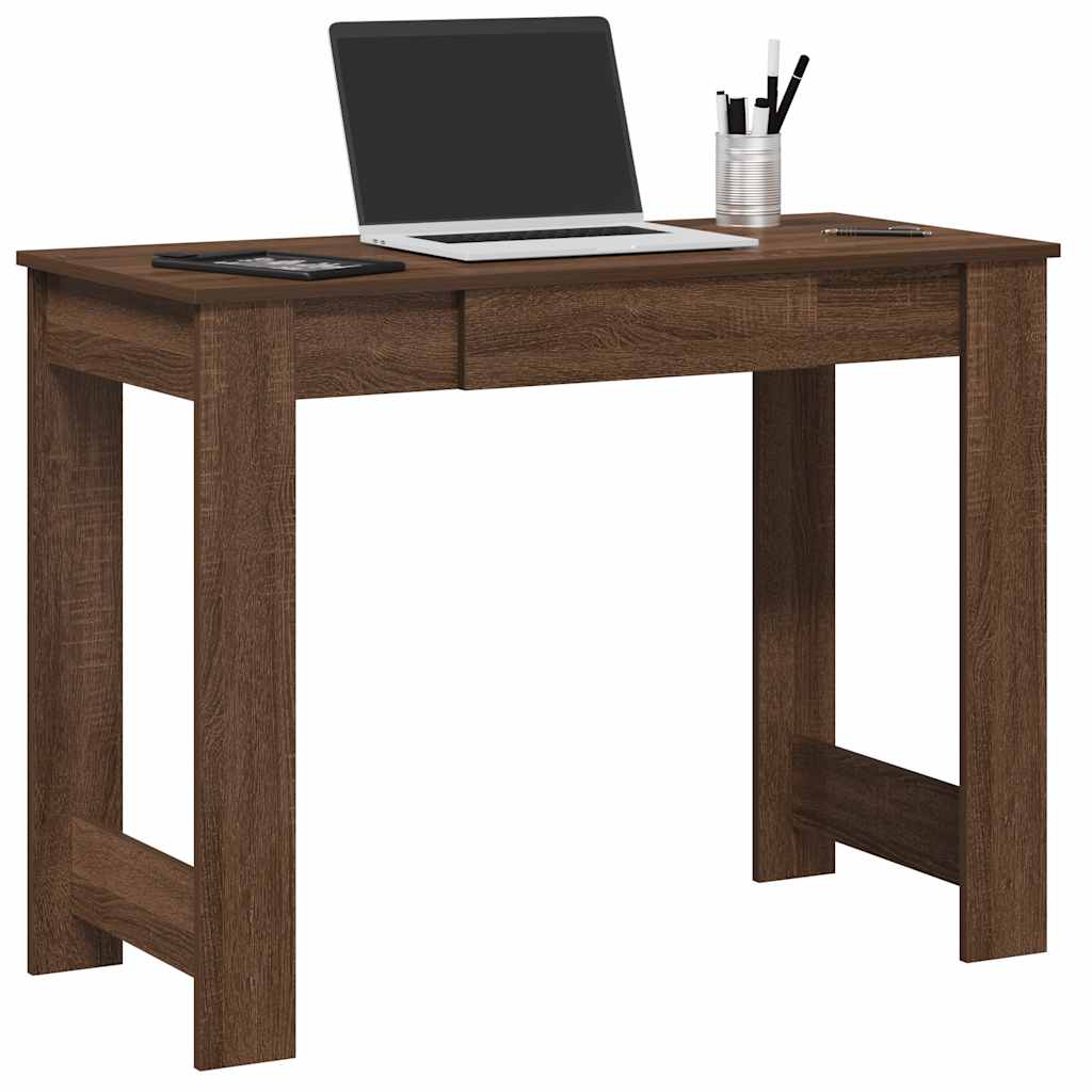 vidaXL Schreibtisch Braun Eichen-Optik 100x45x75 cm Holzwerkstoff