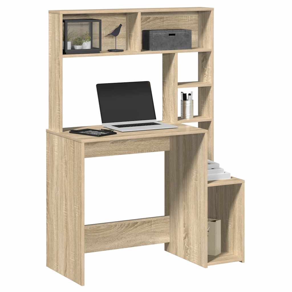 Schreibtisch mit Regal Sonoma-Eiche 100x45x140 cm Holzwerkstoff