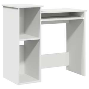 vidaXL riiulitega kirjutuslaud Valge 84x40x78 cm Engineered Wood