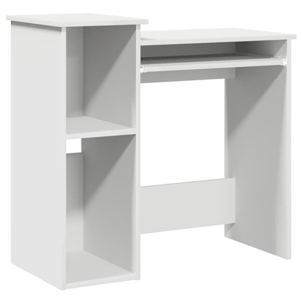 vidaXL riiulitega kirjutuslaud Valge 84x40x78 cm Engineered Wood