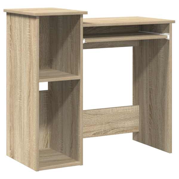 vidaXL riiulitega kirjutuslaud, Sonoma tamm, 84x40x78 cm, tehispuit