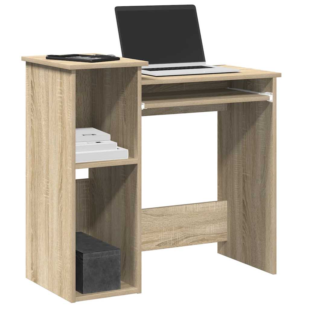 vidaXL Schreibtisch mit Regalen Sonoma-Eiche 84x40x78 cm Holzwerkstoff