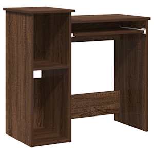 vidaXL riiulitega kirjutuslaud, pruun tamm, 84x40x78 cm, tehispuit