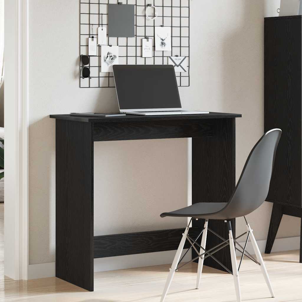 vidaXL Bureau 80x40x75 cm bewerkt hout zwart