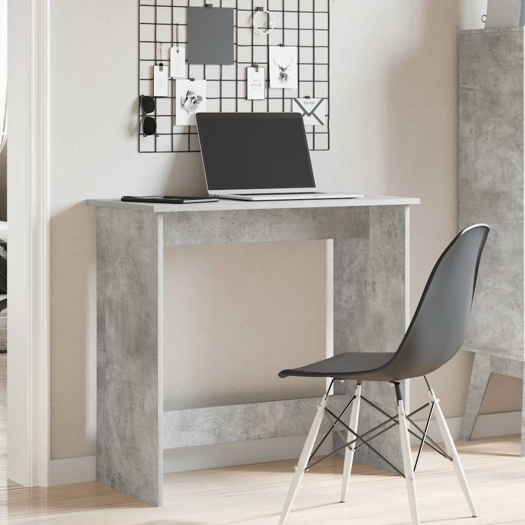 vidaXL Bureau 80x40x75 cm bewerkt hout betongrijs afbeelding