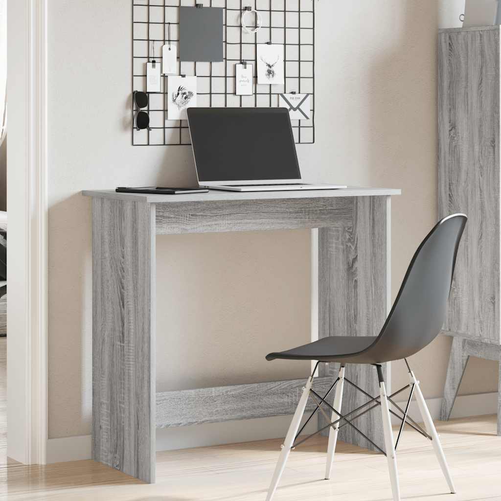 vidaXL Työpöytä harmaa Sonoma 80x40x75 cm tekninen puu