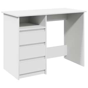 vidaXL kirjutuslaud, valge, 102x50x75 cm, tehispuit