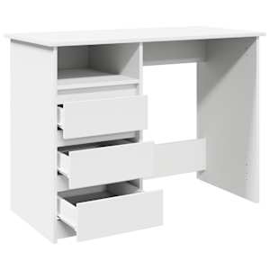 Psací stůl bílý 102 x 50 x 75 cm kompozitní dřevo - obrázek 5