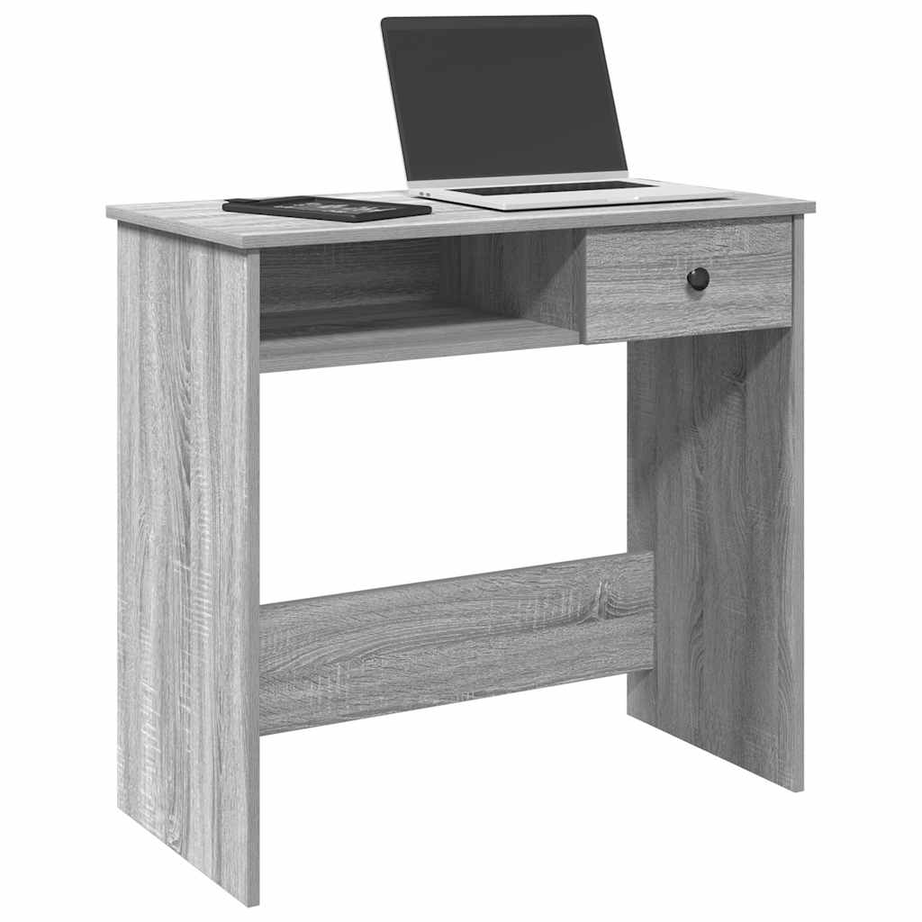 vidaXL Schreibtisch Grau Sonoma 80x40x75 cm Holzwerkstoff