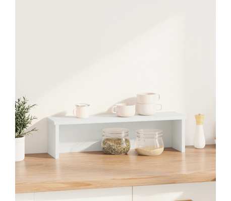 vidaXL K&uuml;chenregal Stapelbar Wei&szlig; 50x15x16 cm Holzwerkstoff