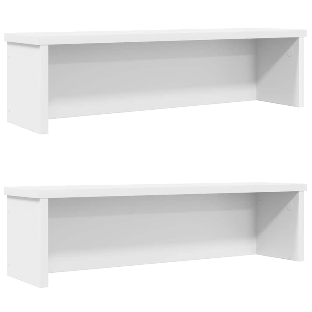 vidaXL Kitchen Racks Stackable 2 pcs White 19.7x5.9x6.3"